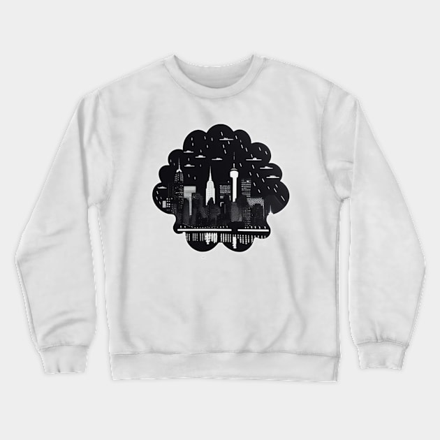 Rainy new York Crewneck Sweatshirt by K-sh0p